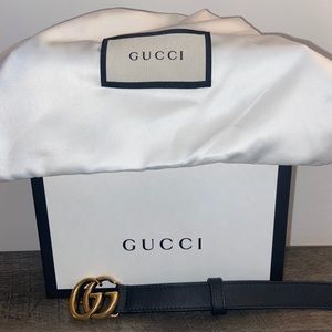 GUCCI Leather Belt with Double G Buckle 🤎